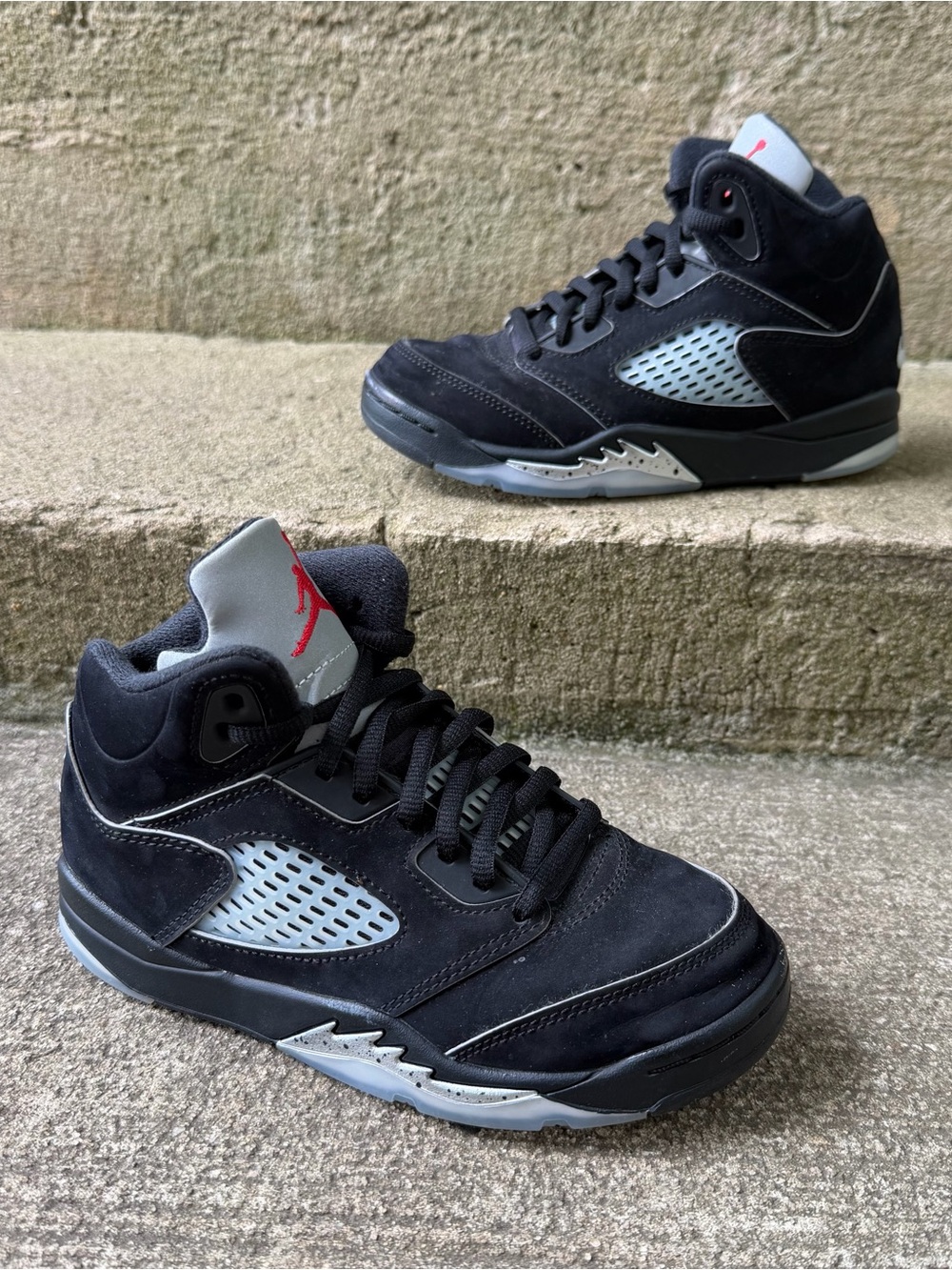 Jordan 5 Retro Black Metallic Reimagined Preschool Kid Shoe Size 1.5Y HF3978-001